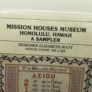 Hawaiian Alphabet Counted Thread Sampler Kit Honolulu Hawaii 1983 Stitch Guide